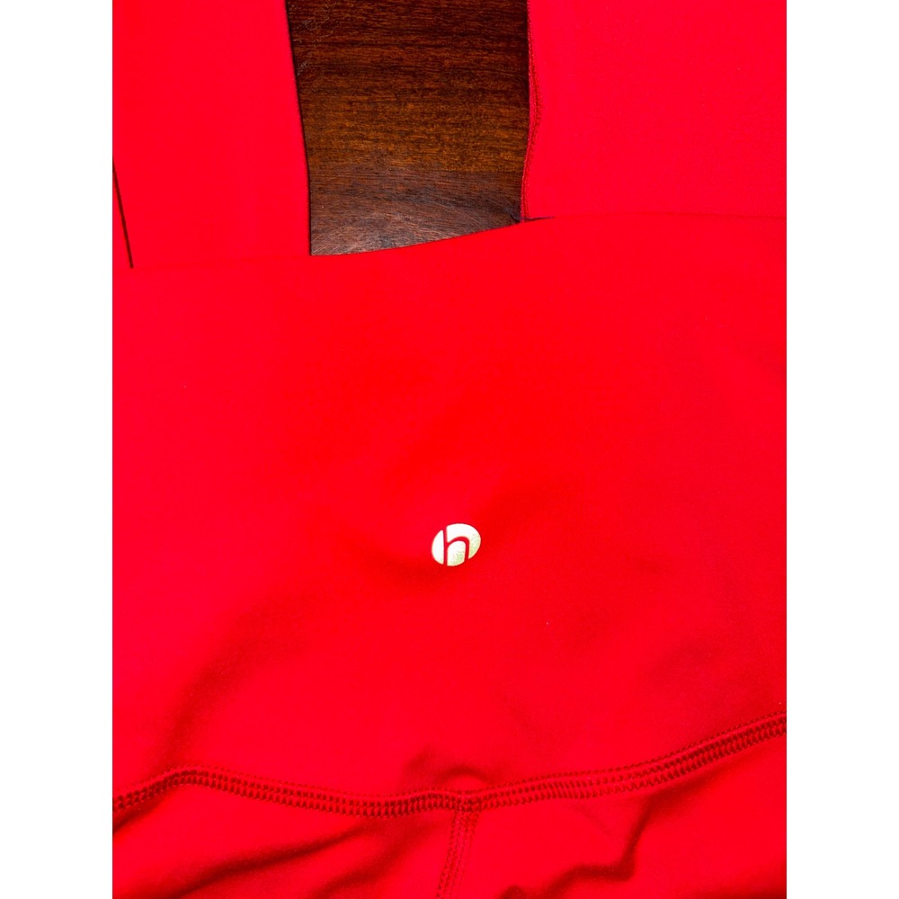 HeyNuts Women Red High Waisted Yoga Leggings with Pockets Size XS - Picture 4 of 4